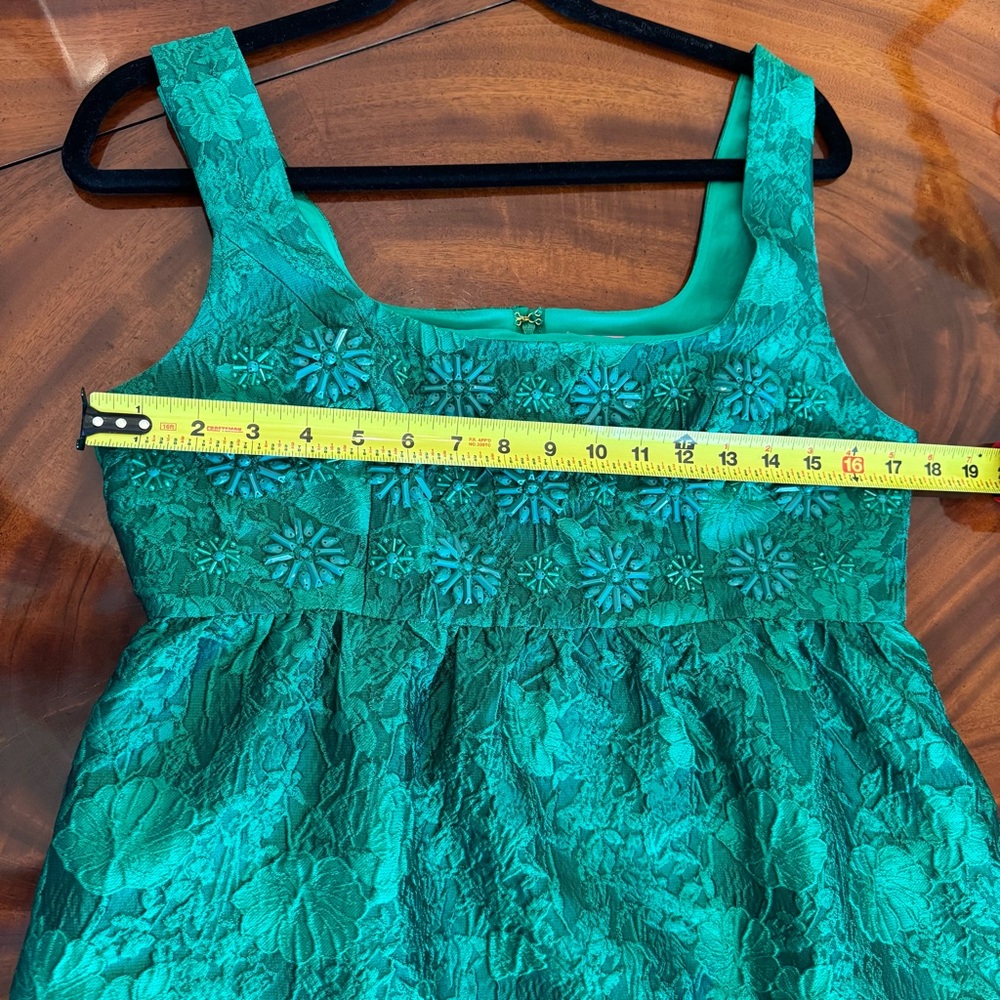 Lilly Pulitzer Bellami Embellished Jacquard Dress Leaf An Impression Size 6 - Picture 13 of 15
